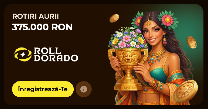 Rolldorado bonus de rotiri aurii  375000 RON